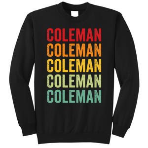 Coleman County Texas Rainbow Text Design Sweatshirt