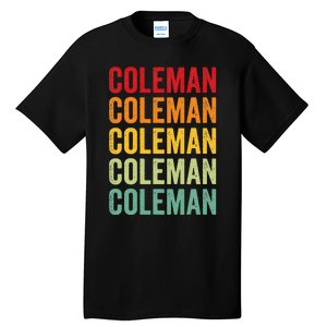 Coleman County Texas Rainbow Text Design Tall T-Shirt