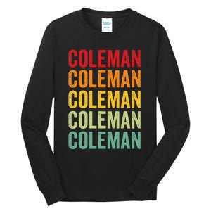 Coleman County Texas Rainbow Text Design Tall Long Sleeve T-Shirt