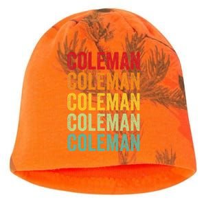 Coleman County Texas Rainbow Text Design Kati - Camo Knit Beanie