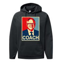 Coach! Coach Tim Walz Tribute Harris Walz Election 2024 Performance Fleece Hoodie