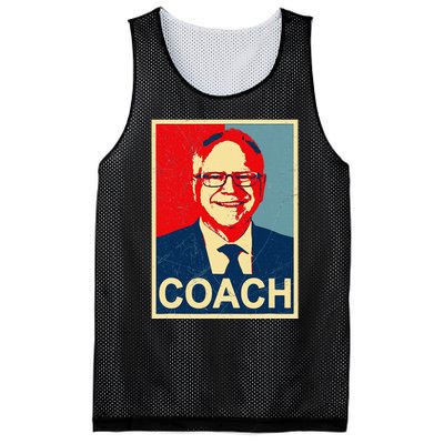 Coach! Coach Tim Walz Tribute Harris Walz Election 2024 Mesh Reversible Basketball Jersey Tank