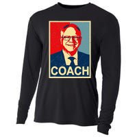 Coach! Coach Tim Walz Tribute Harris Walz Election 2024 Cooling Performance Long Sleeve Crew