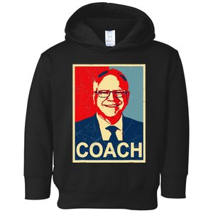 Coach! Coach Tim Walz Tribute Harris Walz Election 2024 Toddler Hoodie