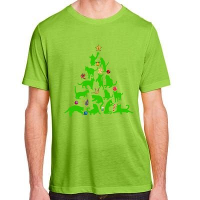 Cat Christmas Tree For Cat Lover Gift Adult ChromaSoft Performance T-Shirt