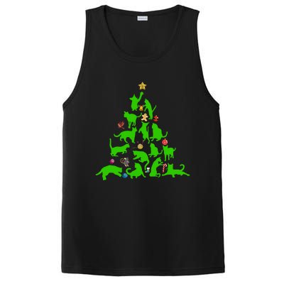 Cat Christmas Tree For Cat Lover Gift PosiCharge Competitor Tank