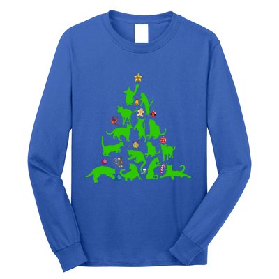 Cat Christmas Tree For Cat Lover Gift Long Sleeve Shirt