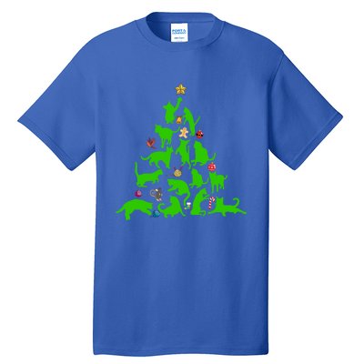 Cat Christmas Tree For Cat Lover Gift Tall T-Shirt