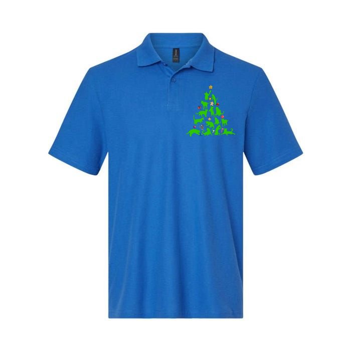 Cat Christmas Tree For Cat Lover Gift Softstyle Adult Sport Polo