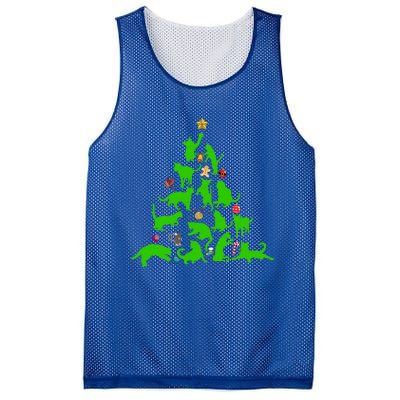 Cat Christmas Tree For Cat Lover Gift Mesh Reversible Basketball Jersey Tank