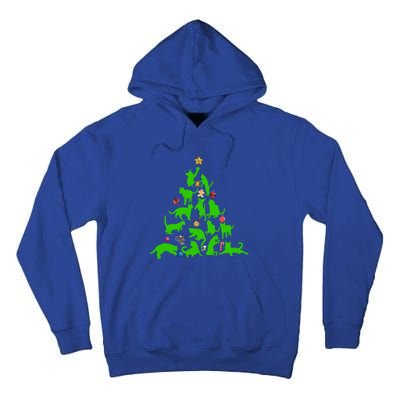 Cat Christmas Tree For Cat Lover Gift Tall Hoodie