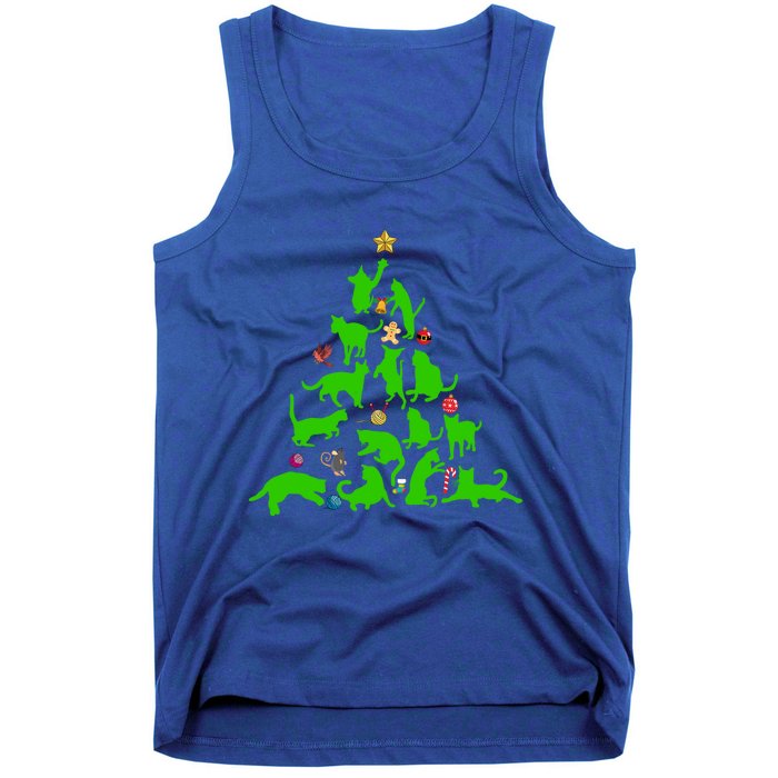 Cat Christmas Tree For Cat Lover Gift Tank Top