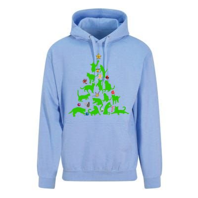 Cat Christmas Tree For Cat Lover Gift Unisex Surf Hoodie