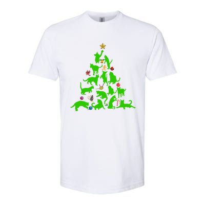 Cat Christmas Tree For Cat Lover Gift Softstyle CVC T-Shirt