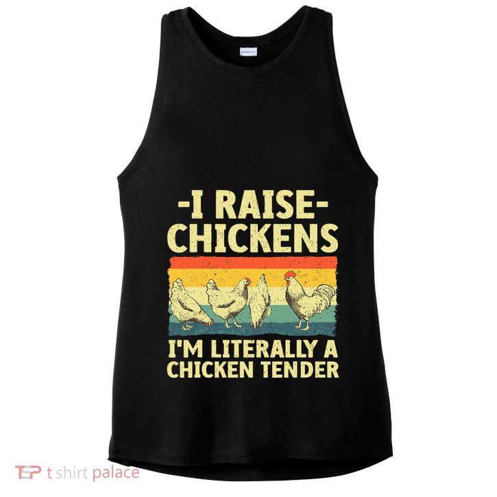 Cool Chicken Tender Art For Poultry Chicken Farmer Ladies PosiCharge Tri-Blend Wicking Tank
