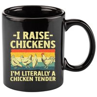 Cool Chicken Tender Art For Poultry Chicken Farmer 11oz C Handle Ceramic Mug