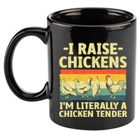 Cool Chicken Tender Art For Poultry Chicken Farmer 11oz C Handle Ceramic Mug