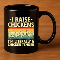 Cool Chicken Tender Art For Poultry Chicken Farmer 11oz C Handle Ceramic Mug