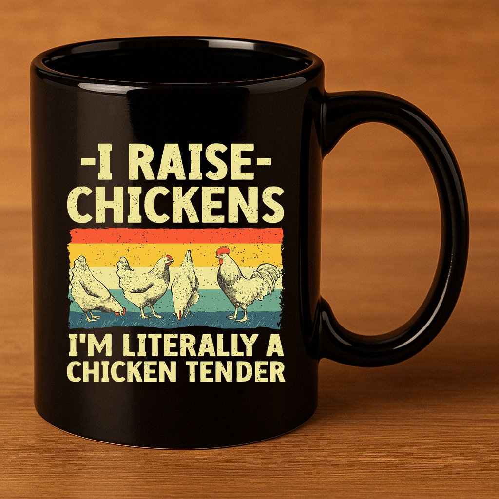 Cool Chicken Tender Art For Poultry Chicken Farmer 11oz C Handle Ceramic Mug