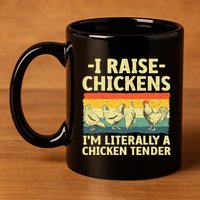 Cool Chicken Tender Art For Poultry Chicken Farmer 11oz C Handle Ceramic Mug