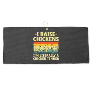 Cool Chicken Tender Art For Poultry Chicken Farmer Large Microfiber Waffle Golf Towel