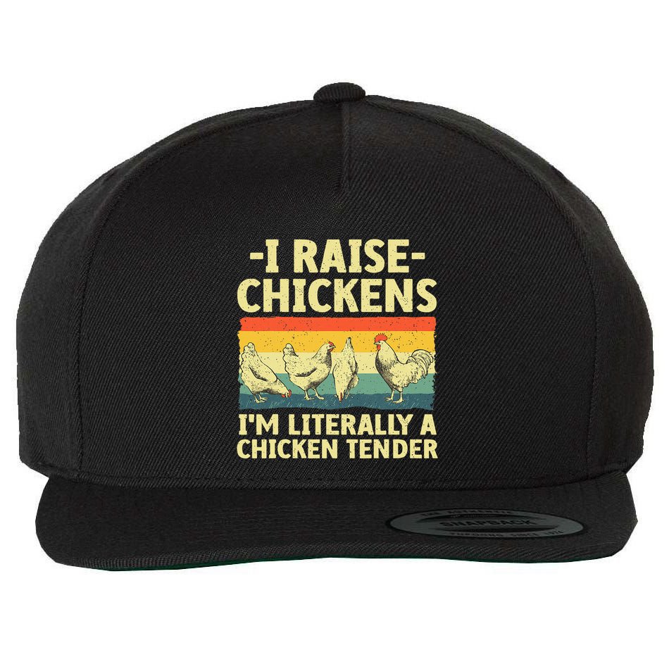 Cool Chicken Tender Art For Poultry Chicken Farmer Wool Snapback Cap