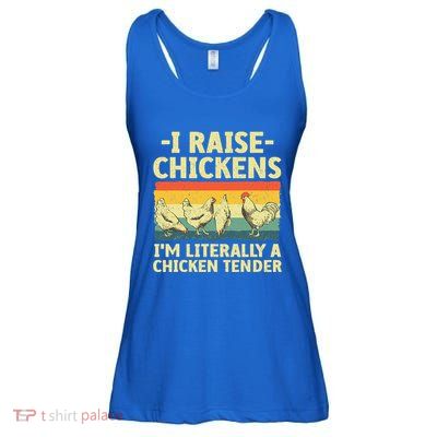 Cool Chicken Tender Art For Poultry Chicken Farmer Ladies Essential Flowy Tank