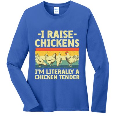 Cool Chicken Tender Art For Poultry Chicken Farmer Ladies Long Sleeve Shirt