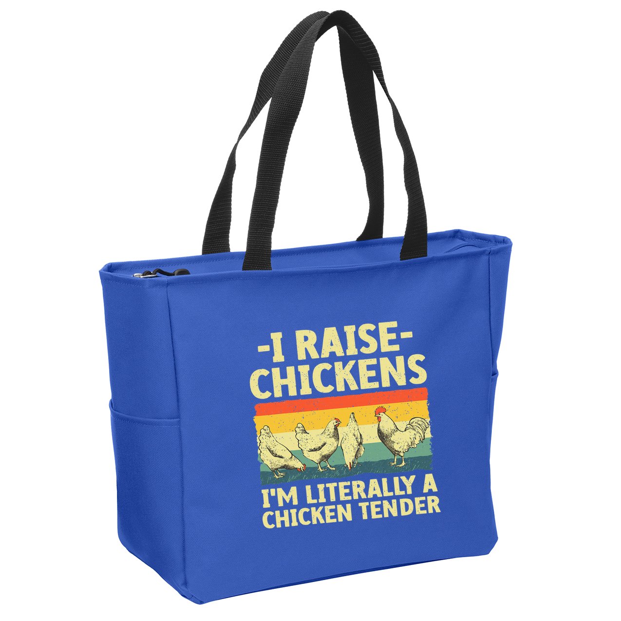 Cool Chicken Tender Art For Poultry Chicken Farmer Zip Tote Bag