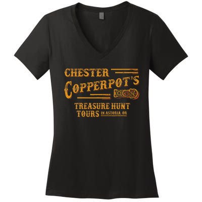 Chester Copperpot’s Treasure Hunt Tours In Astoria Women's V-Neck T-Shirt