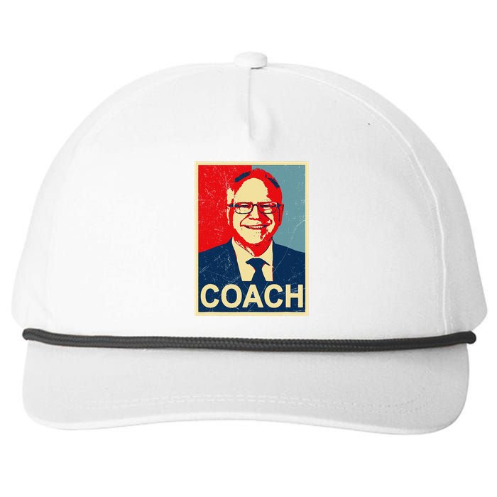 Coach! Coach Tim Walz Tribute Harris Walz Election 2024 Snapback Five-Panel Rope Hat