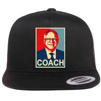 Coach! Coach Tim Walz Tribute Harris Walz Election 2024 Flat Bill Trucker Hat