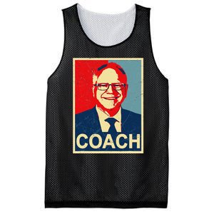 Coach! Coach Tim Walz Tribute Harris Walz Election 2024 Mesh Reversible Basketball Jersey Tank