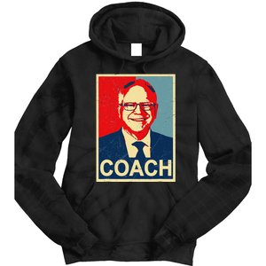 Coach! Coach Tim Walz Tribute Harris Walz Election 2024 Tie Dye Hoodie