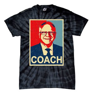 Coach! Coach Tim Walz Tribute Harris Walz Election 2024 Tie-Dye T-Shirt