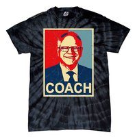 Coach! Coach Tim Walz Tribute Harris Walz Election 2024 Tie-Dye T-Shirt