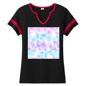 Cotton Candy Tie Dye Ladies Halftime Notch Neck Tee