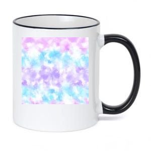 Cotton Candy Tie Dye 11oz Black Color Changing Mug