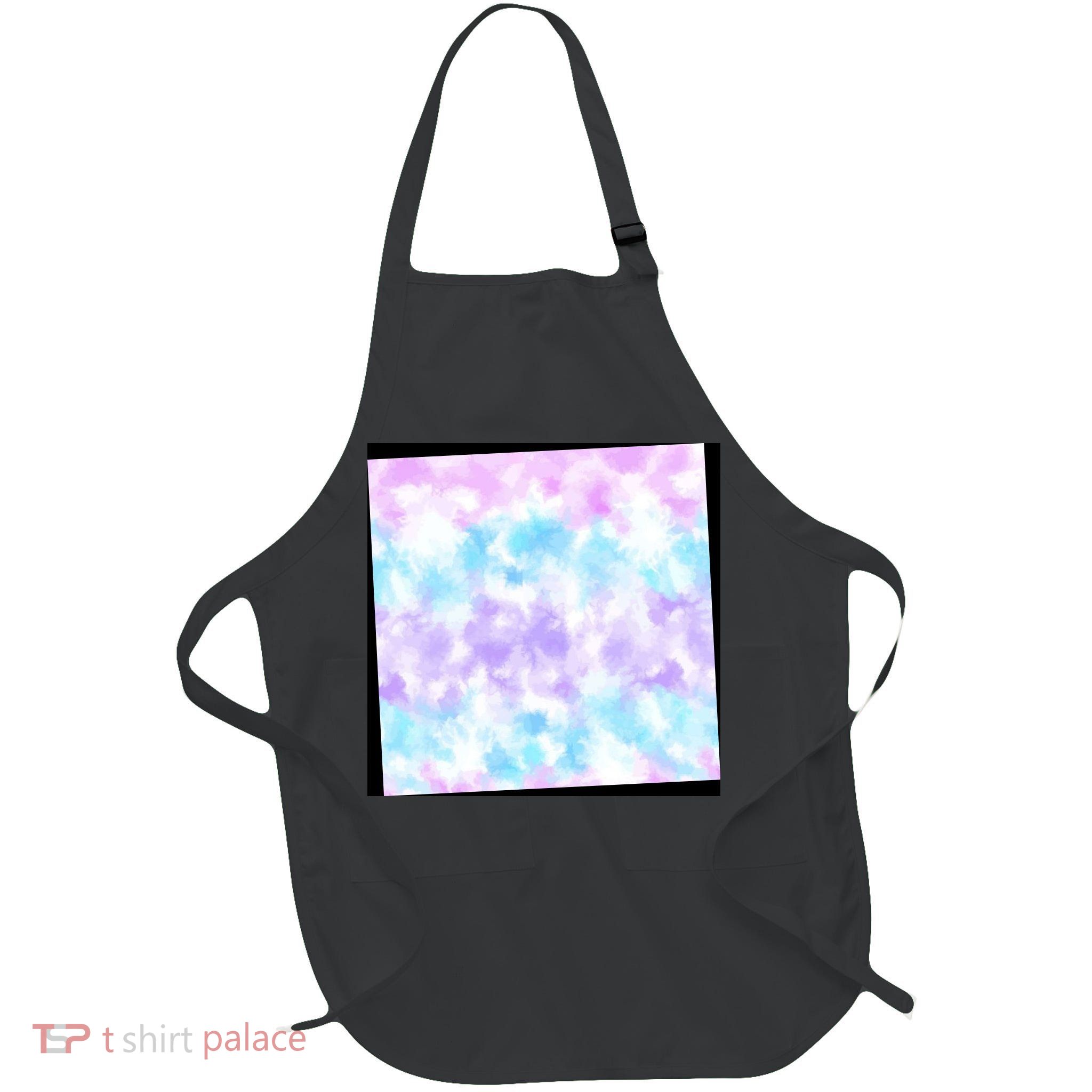 Cotton Candy Tie Dye Full-Length Apron With Pockets