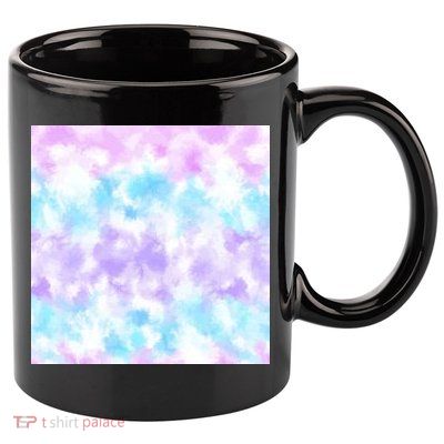 Cotton Candy Tie Dye 11oz C Handle Ceramic Mug