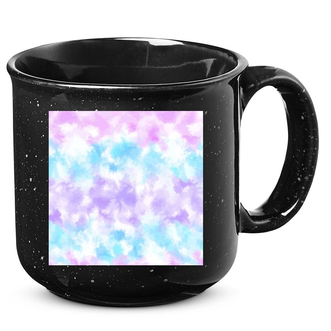 Cotton Candy Tie Dye 15oz Campfire Ceramic Mug