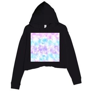 Cotton Candy Tie Dye Crop Fleece Hoodie