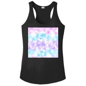 Cotton Candy Tie Dye Ladies PosiCharge Competitor Racerback Tank