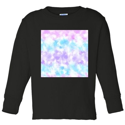 Cotton Candy Tie Dye Toddler Long Sleeve Shirt