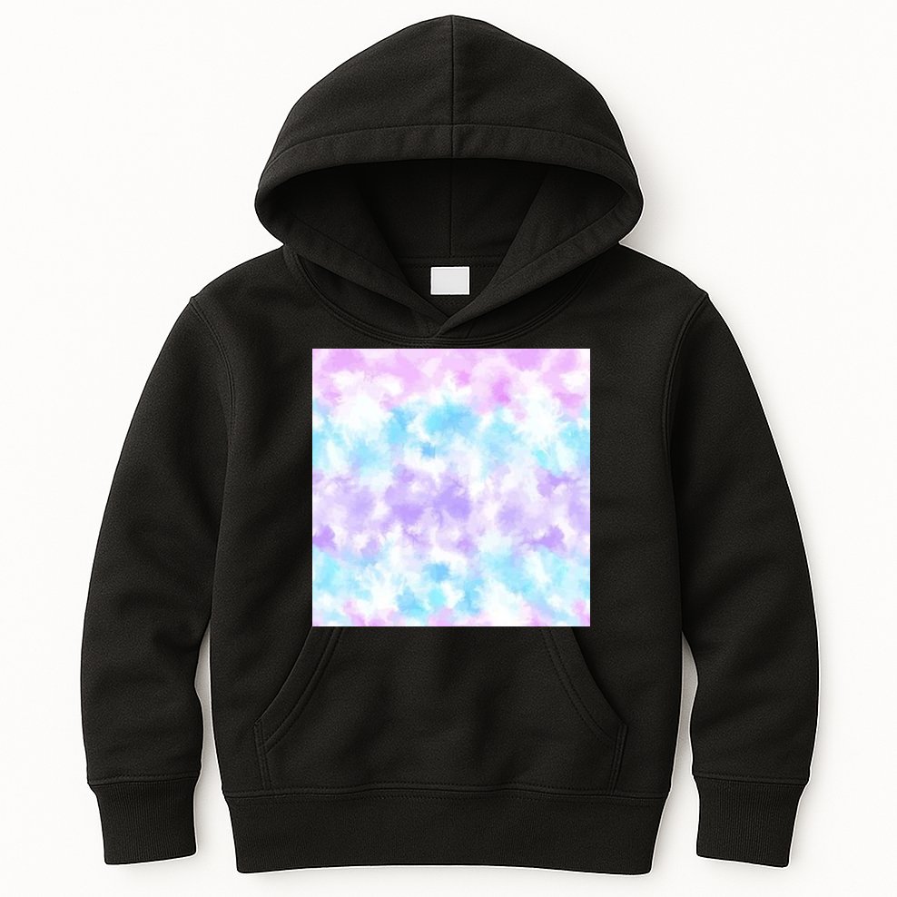 Cotton Candy Tie Dye Kids Hoodie