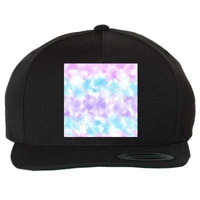 Cotton Candy Tie Dye Wool Snapback Cap