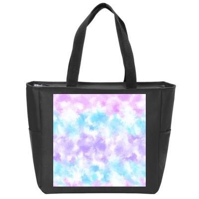 Cotton Candy Tie Dye Zip Tote Bag