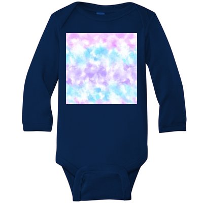 Cotton Candy Tie Dye Baby Long Sleeve Bodysuit