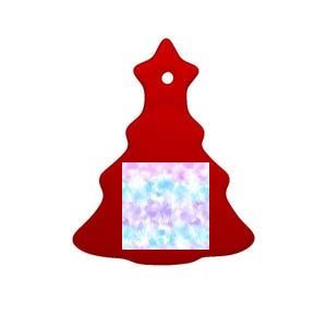 Cotton Candy Tie Dye Ceramic Tree Ornament