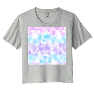 Cotton Candy Tie Dye Women's Crop Top Tee